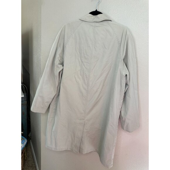 Harbor Master Mens Tan Coat 38R collared long sleeve polyester button pockets - Picture 7 of 11